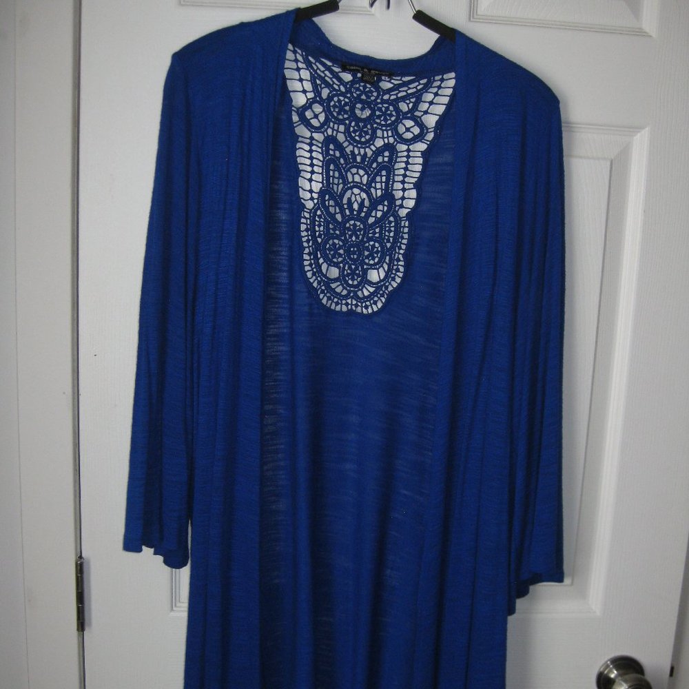 Like new Royal Blue, Open Front Kimono Topper